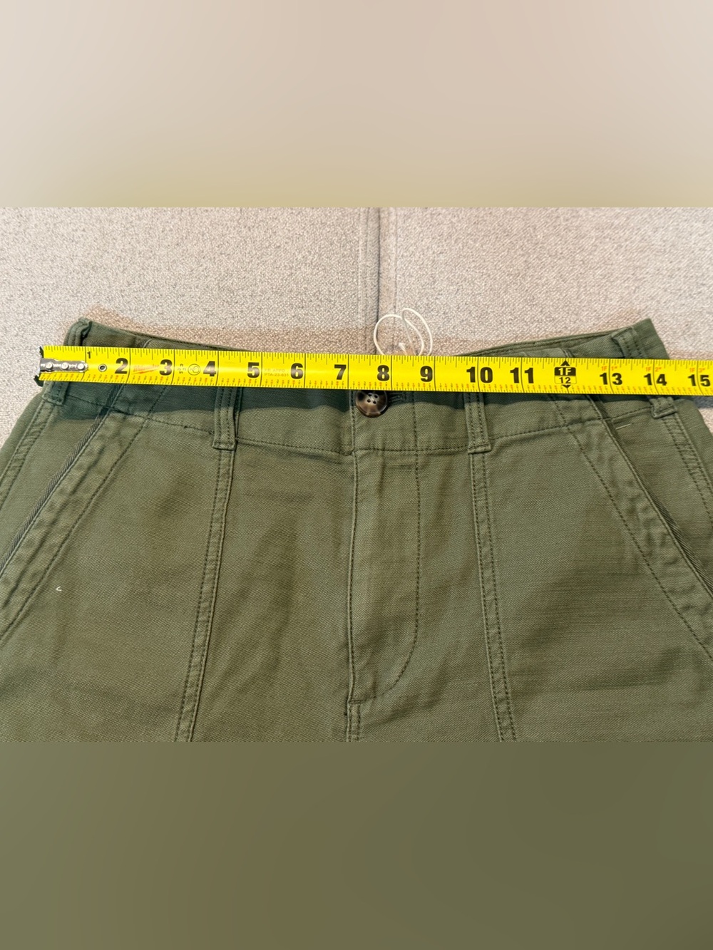 Faherty Olive High-Waist Utility Shorts - Picture 7 of 9